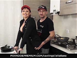 casting ALLA ITALIANA Mature red-haired booty pounded deep